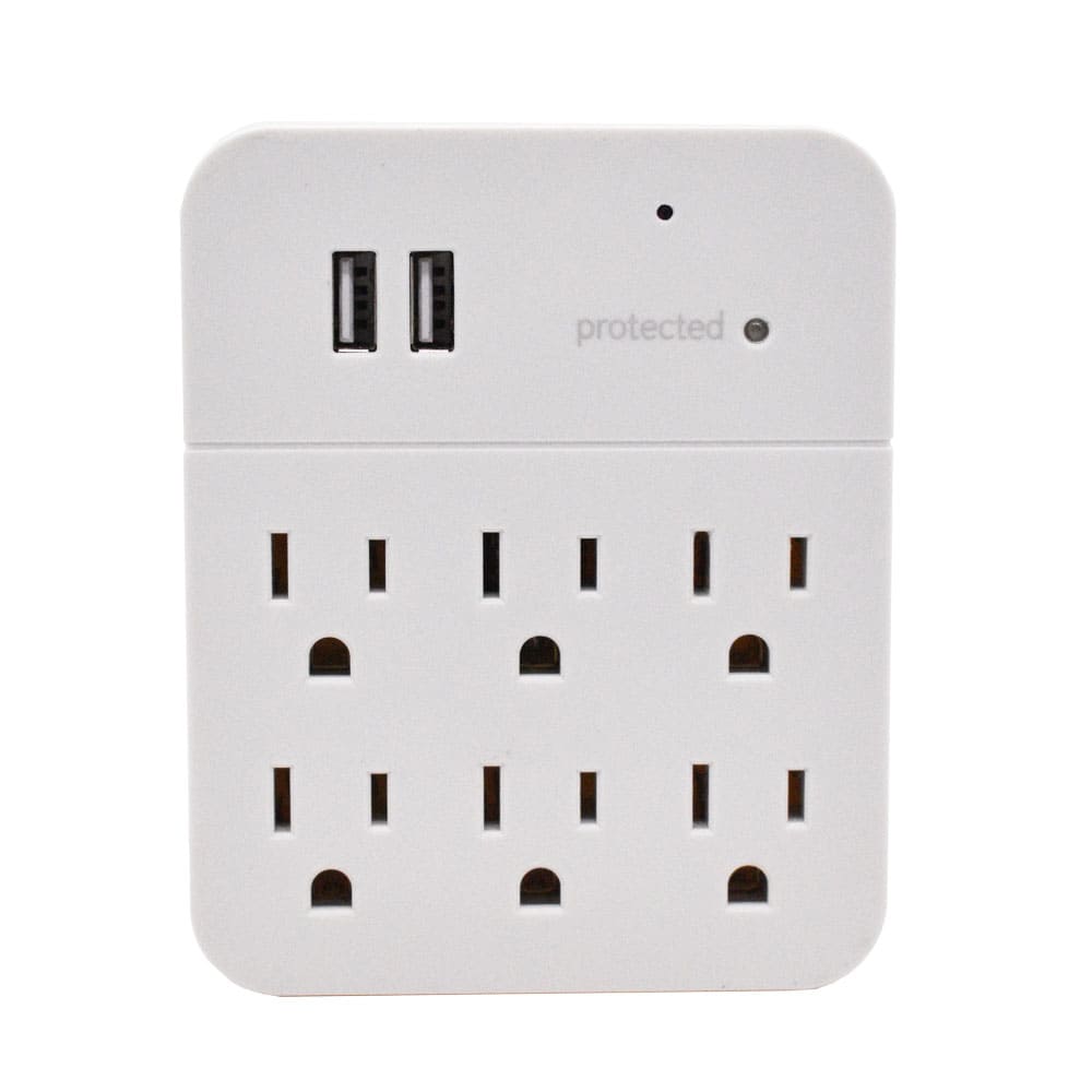 3-Outlet Surge Protector Tap