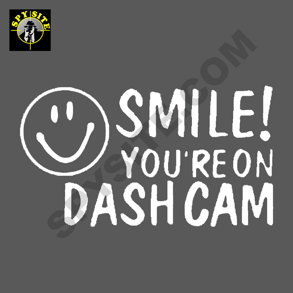 Smile, You're On Dashcam  Clear Sticker by The Dashcam Store™